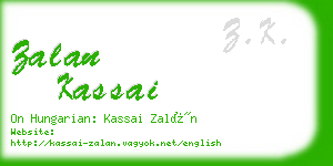 zalan kassai business card